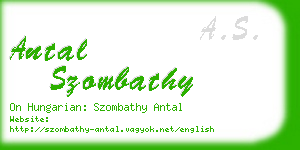 antal szombathy business card